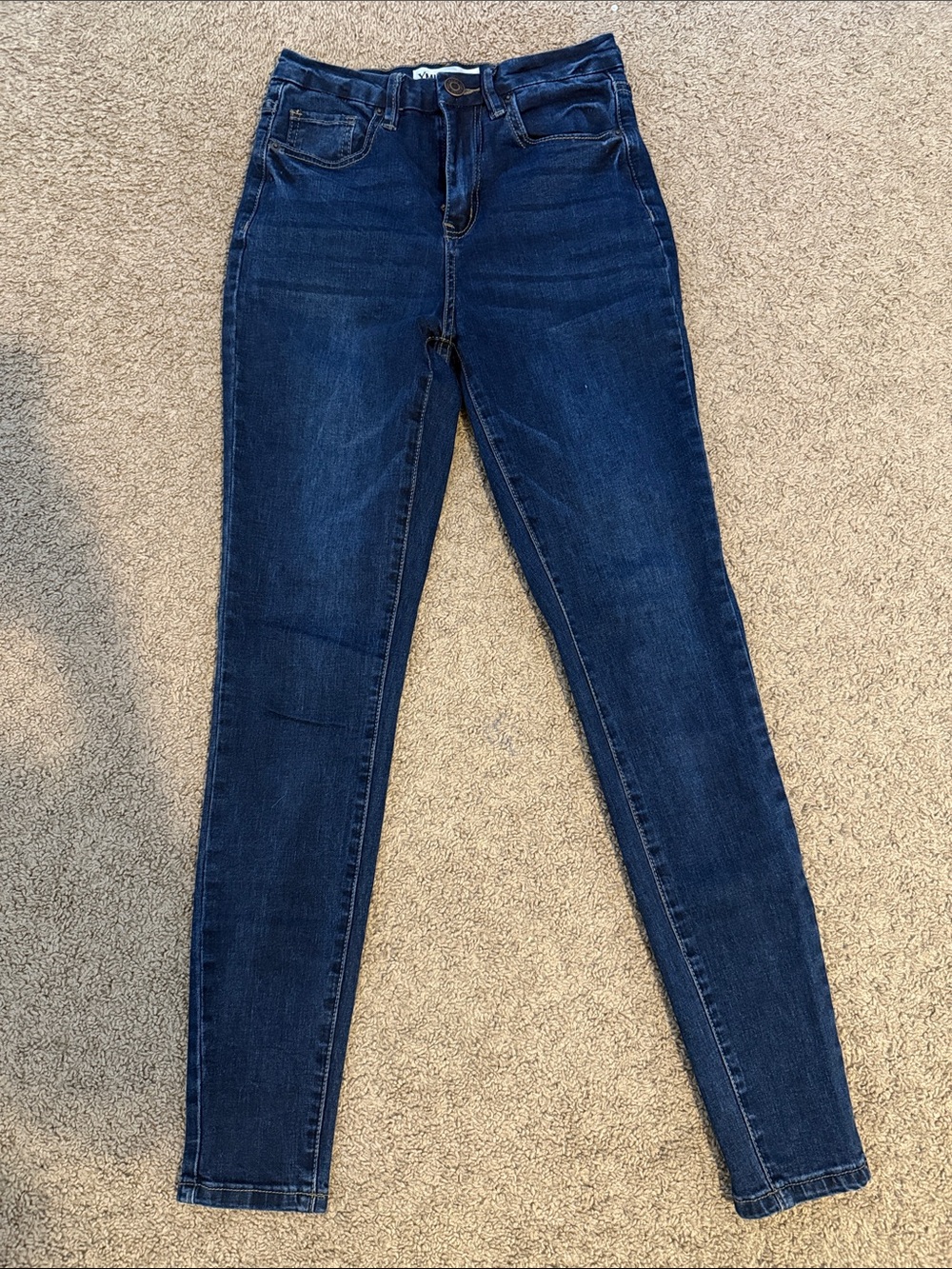 High-Rise Women's Dark Blue Skinny Jeans
